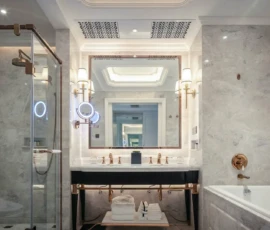 Bathroom Remodel - This bathroom is unique and mostly white and grey