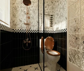Bathroom Remodel - This shower and toilet are simple and easy to use