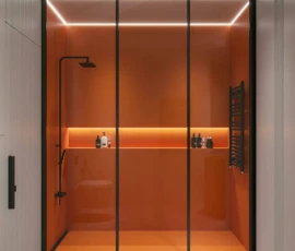 Bathroom Remodel - This glass shower room is unique and very professinoal
