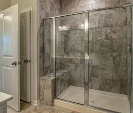 Bathroom Remodel - Image is of a nice shower with glass doors
