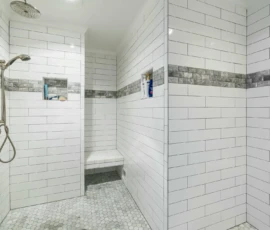 Bathroom Remodel - This bathroom is all white with some grey and looks amazing