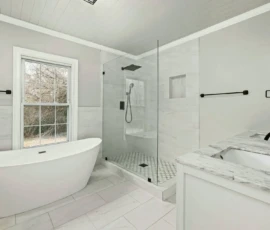 Bathroom Remodel - This bathroom is all white with a simple feel to it